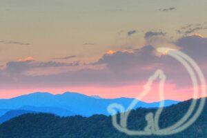 A mountain sunset from the Wolf Laurel Resort in Madison County, North Carolina
